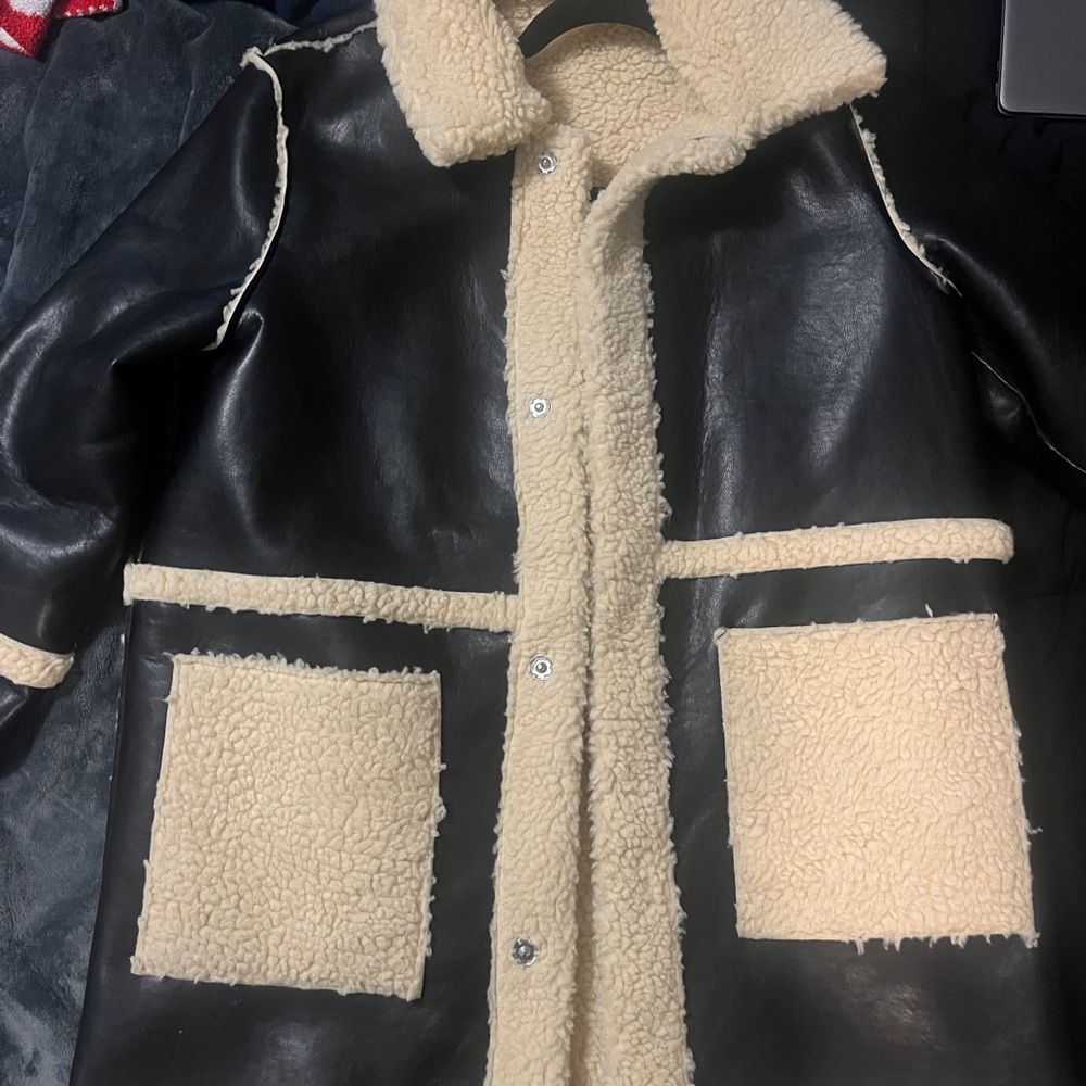 Black and Cream Military Field Jacket